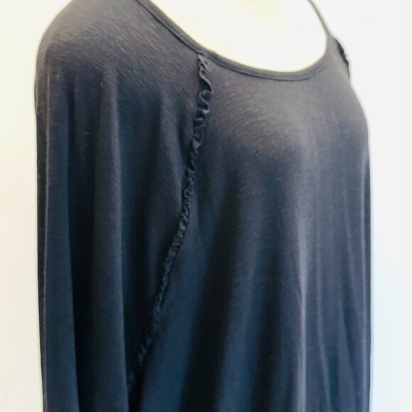 NWT LAUREN CONRAD Women Long Sleeve Pullover Round Neck Black Shirt Plus Size 4X - Picture 4 of 14